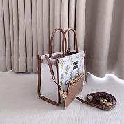 Miumiu Embroidered Mesh Top-Handle Bag Brown 5BA310 - 19.5x14x9cm - 4