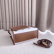 Miumiu Embroidered Mesh Top-Handle Bag Brown 5BA310 - 19.5x14x9cm - 3