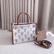 Miumiu Embroidered Mesh Top-Handle Bag Brown 5BA310 - 19.5x14x9cm - 2