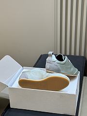 Jil Sander Etage Satin Sneaker With Suede Trims Acqua - 6
