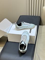 Jil Sander Etage Satin Sneaker With Suede Trims Acqua - 3