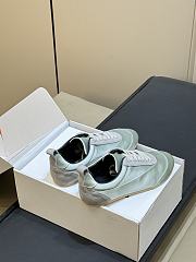 Jil Sander Etage Satin Sneaker With Suede Trims Acqua - 5