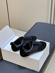 Jil Sander Etage Satin Sneaker With Suede Trims Black - 4