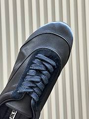 Jil Sander Etage Satin Sneaker With Suede Trims Black - 2