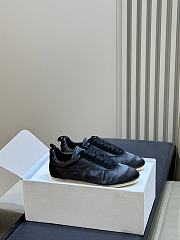 Jil Sander Etage Satin Sneaker With Suede Trims Black - 3