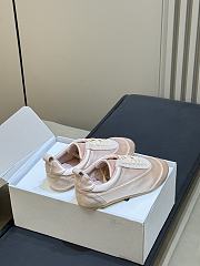 Jil Sander Etage Satin Sneaker With Suede Trims Rose - 5