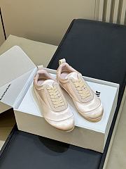 Jil Sander Etage Satin Sneaker With Suede Trims Rose - 3