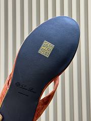 Loro Piana Ida Sandal Suede Goatskin Tangerine Dream (L0EU) - 2