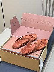 Loro Piana Ida Sandal Suede Goatskin Tangerine Dream (L0EU) - 3