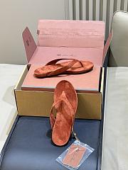 Loro Piana Ida Sandal Suede Goatskin Tangerine Dream (L0EU) - 4