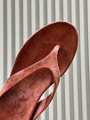 Loro Piana Ida Sandal Suede Goatskin Tangerine Dream (L0EU) - 5