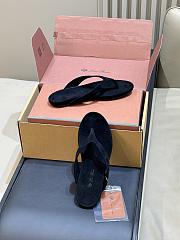 Loro Piana Ida Sandal Suede Goatskin Black (8000) - 3
