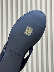 Loro Piana Ida Sandal Suede Goatskin Black (8000) - 5