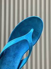 Loro Piana Ida Sandal Suede Goatskin Atlantic Deep (51HZ) - 4