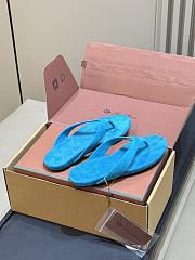 Loro Piana Ida Sandal Suede Goatskin Atlantic Deep (51HZ) - 6