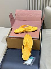 Loro Piana Ida Sandal Suede Goatskin Lemon Zest (20IH) - 2