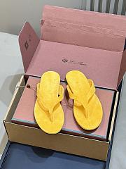 Loro Piana Ida Sandal Suede Goatskin Lemon Zest (20IH) - 6