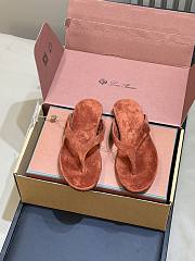 Loro Piana Ida Sandal Suede Goatskin Tangerine Dream (L0EU) - 1
