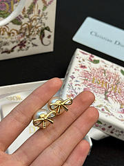 Dior Tribales Earrings Gold-Finish Metal and White Resin Pearls E4875WOMRS - 3