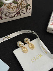 Dior Tribales Earrings Gold-Finish Metal, White Resin Pearls and Crystals E4881WOMCY - 4