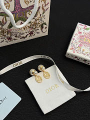 Dior Tribales Earrings Gold-Finish Metal, White Resin Pearls and Crystals E4881WOMCY - 6