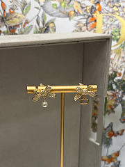 Dior Delicate Bow Earrings Gold-Finish Metal, White Resin Pearl and Crystals E4678WOMCY_D319 - 6