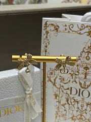 Dior Delicate Bow Earrings Gold-Finish Metal, White Resin Pearl and Crystals E4678WOMCY_D319 - 5