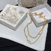 Dior Petit CD Double Necklace Gold-Finish Metal and Silver-Tone Crystals N1155PMTCY_D301 - 4