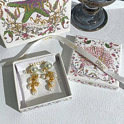 Dior Tribales Earrings Gold-Finish Metal, White Resin Pearls and Freshwater Pearls E4495WOMFW_D301 - 2