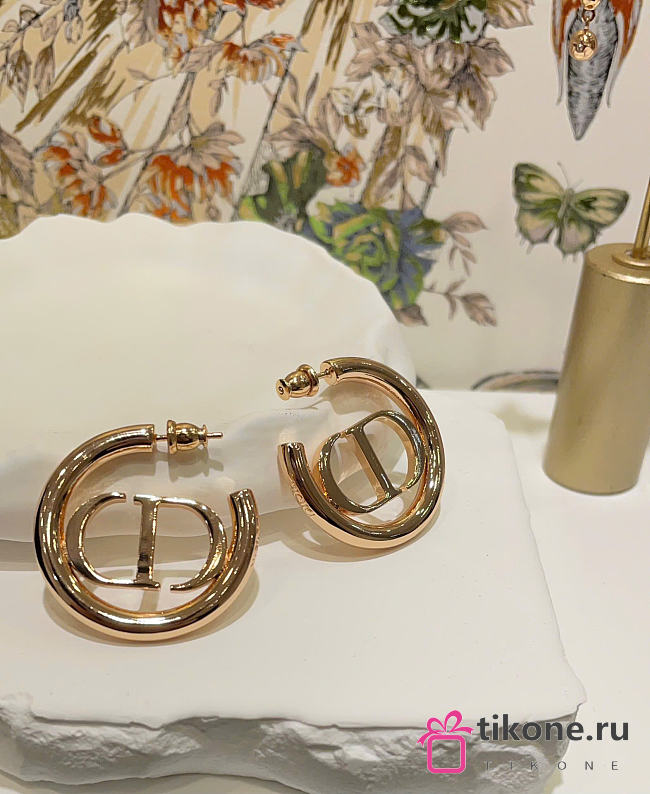Dior 30 Montaigne Earrings Gold-Finish Metal E2050WOMMT_D300 - 1