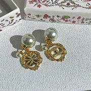 Dior Tribales Earrings Gold-Finish Metal, White Resin Pearls and Crystals E4826WOMCY_D319 - 1