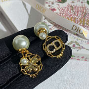 Dior Tribales Earrings Gold-Finish Metal, White Resin Pearls and Crystals E4826WOMCY_D319 - 6