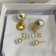 Dior Tribales Earrings Gold-Finish Metal, White Resin Pearls and Crystals E4829WOMCY_D319 - 2
