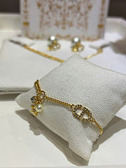 Dior Petit CD Double Bracelet Gold-Finish Metal and Sparkling Crystals B3126WOMCY_D03S - 6
