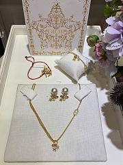 Dior Petit CD Double Necklace Gold-Finish Metal and Sparkling Crystals - 3