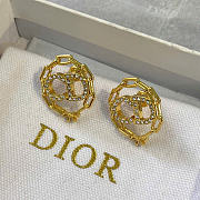 Dior CD Circle Chain Stud Earrings Gold-Finish Metal and Crystals E4843WOMCY_D319 - 1