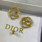 Dior CD Circle Chain Stud Earrings Gold-Finish Metal and Crystals E4843WOMCY_D319 - 6
