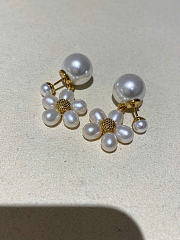 Dioriviera Dior Tribales Earrings Gold-Finish Metal, White Resin Pearls and Freshwater Pearls E4884WOMFW_D301 - 2