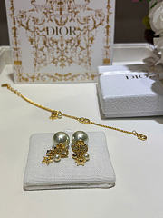 Dior Petit CD Double Earrings Gold-Finish Metal and Sparkling Crystals - 6
