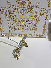 Dior Petit CD Double Earrings Gold-Finish Metal and Sparkling Crystals - 3