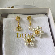 Dioriviera Brush & Bloom Earrings Gold-Finish Metal, Freshwater Pearls and White Resin Pearl E4772WOMFW_D301 - 3