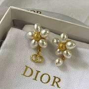 Dioriviera Brush & Bloom Earrings Gold-Finish Metal, Freshwater Pearls and White Resin Pearl E4772WOMFW_D301 - 2