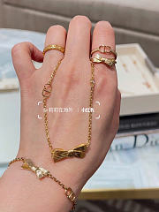 Dior CD Bow Ring Gold-Finish Metal and Crystals R2798WOMCY_D319 - 2