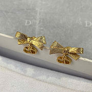 Dior CD Bow Earrings Gold-Finish Metal E4713WOMMT_D300 - 5
