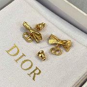Dior CD Bow Earrings Gold-Finish Metal E4713WOMMT_D300 - 2