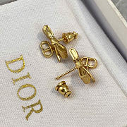 Dior CD Bow Earrings Gold-Finish Metal E4713WOMMT_D300 - 3