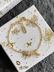 Dior Delicate Bow Bracelet Gold-Finish Metal and Crystals B3276WOMCY_D319 - 1