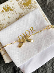 Dior Delicate Bow Bracelet Gold-Finish Metal and Crystals B3276WOMCY_D319 - 4