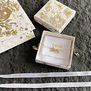 Dior Delicate Bow Bracelet Gold-Finish Metal and Crystals B3276WOMCY_D319 - 3