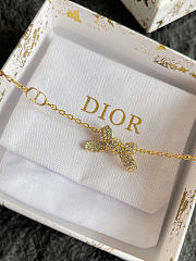 Dior Delicate Bow Bracelet Gold-Finish Metal and Crystals B3276WOMCY_D319 - 2